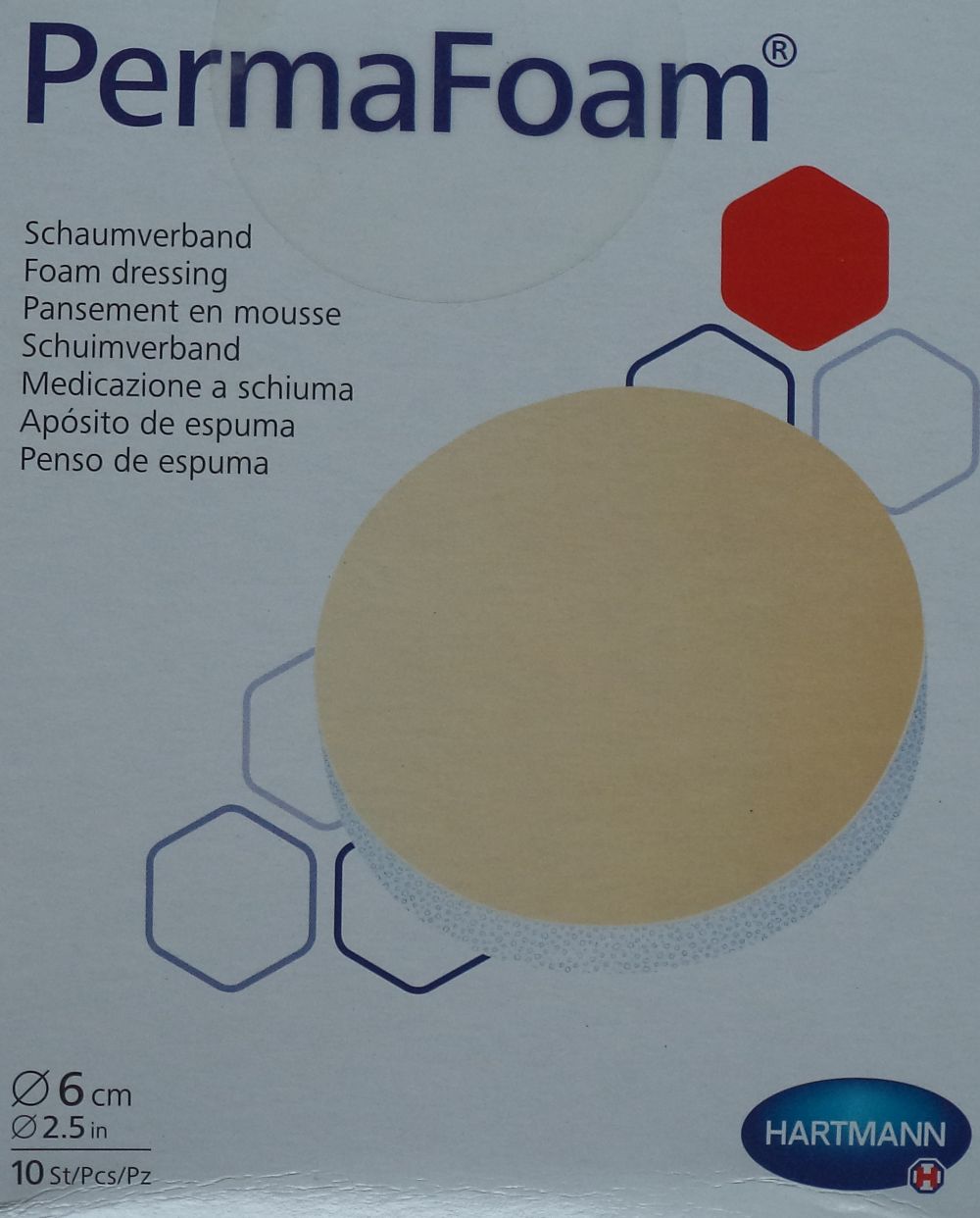 PermaFoam Schaumverband rund, Durchmesser 6cm, 10 Stück